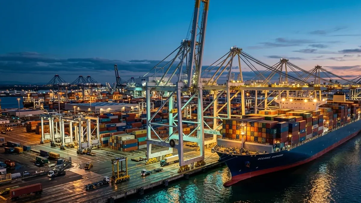 Operação de importação e movimentação de contêineres em porto internacional - ATTHOS COMEX